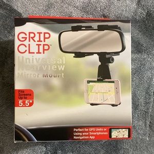 Aduro Rearview Mirror Car Mount Grip Clip for Universal Smartphones